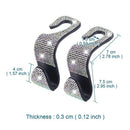 2PCS Shiny Bling Rhinestone Crystal Car Back Seat Hooks Bag Grocery Holder