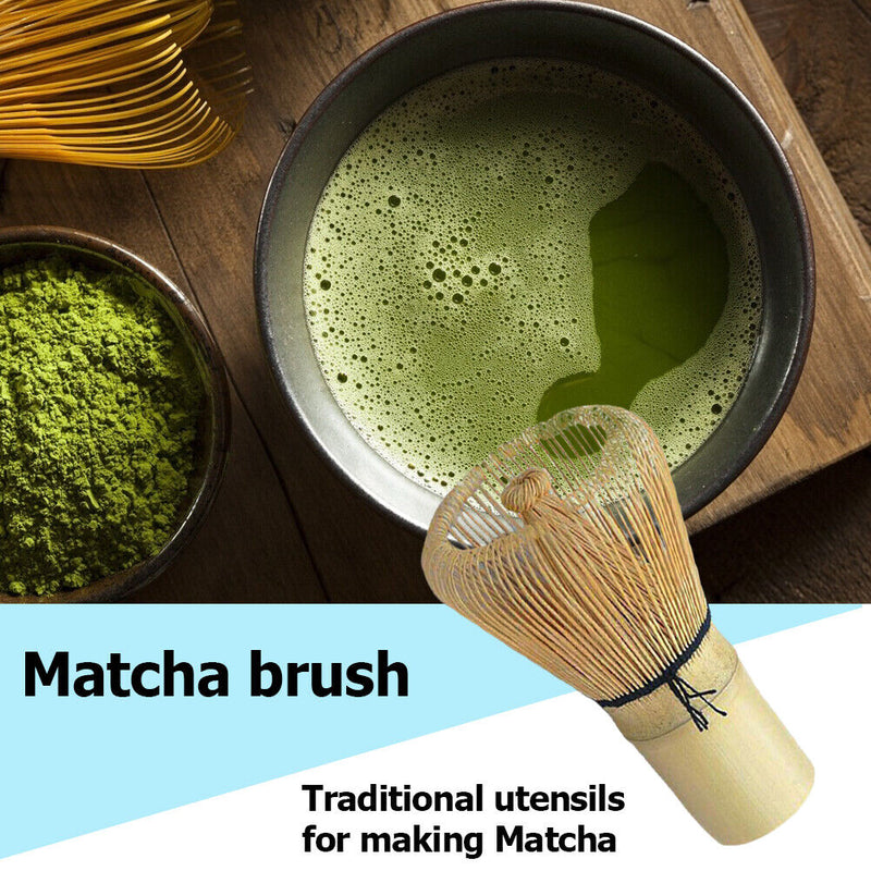 Bamboo Matcha Powder Stirring Whisk Coffee Green Tea Brushes Teaware (B) Newly