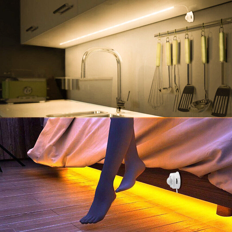 LED Smart Motion Sensor Strip Light Flexible Waterproof Bed Tape (4m US) Newly