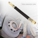 140mm Flexible Hose Car Wheel Valve Stem Tire Valve Extension w/ Steel Cap Newly
