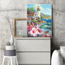 5D DIY Diamond Painting Full Drill Seaside House Embroidery Picture Mosaic Kits