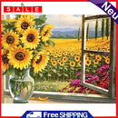 DIY Oil Paint by Numbers Sunflower Coded Hand Painted Acrylic Drawing Home Decor