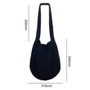 Retro Knitted Women Tote Bag Large Capacity Travel Shoulder Shopping Handbags