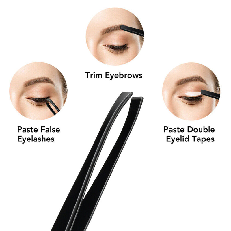 Eyebrow Trimming Kit Tweezers Scissors Comb Scraping 12pcs Eyebrow Makeup Tool