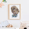 14CT Canvas Stamped Cross Stitch Kit Animal Cotton Thread Artwork DIY Needlework