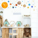 Planet Solar System Outer Space Wall Stickers Cartoon Mural Bedroom Room Decor
