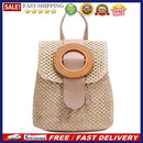 Straw Weave Bucket Backpack Summer Beach Women Female Belt Bucket Travel Daypack