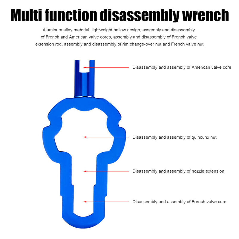 VXM 2pcs MTB Bike Schrader Presta Nozzle Wheel Nut Rim Conversion with Wrench