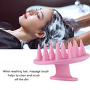 Silicone Shower Hair Washing Comb Brush Head Scalp Massage Brush (Pink) Newly