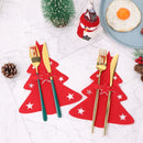 Christmas Tree Fork Holder Tableware Organize Cutlery Holder Cutlery Bag