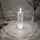LED Electronic Candle Light Wedding Dinner Party Flameless Crystal Lamp (A)