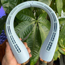 #A Portable Cooler Mute Cooling Fan Bladeless USB Hanging Neck Fans for Outdoor