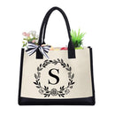 Canvas Tote Shoulder Bags Women Men Casual Letters Shopper Travel Large Handbags
