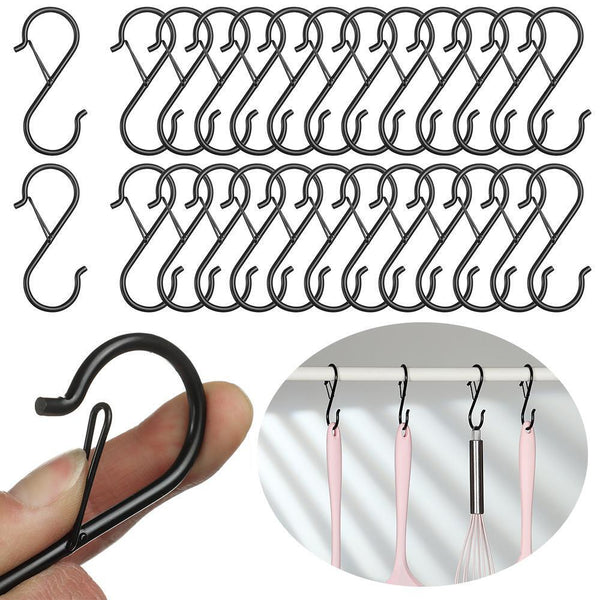 Duty Bathroom Anti-Drop Hanging Metal Hooks S Hooks Safety Buckle Hook Rack