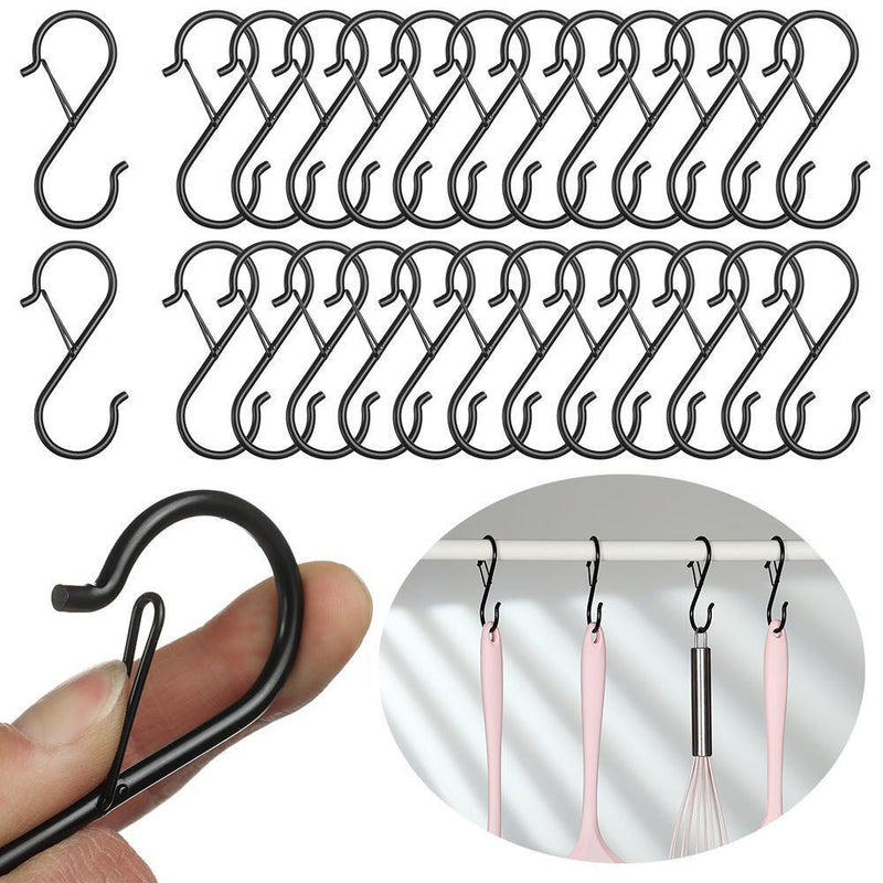 Duty Bathroom Anti-Drop Hanging Metal Hooks S Hooks Safety Buckle Hook Rack