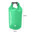 Waterproof Pouch Dry Sack for Drifting Swimming Trekking Bag (Green 2L) Newly