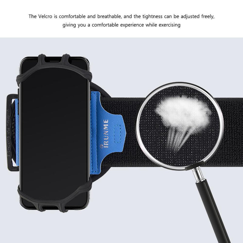 Outdoor Sport Phone Wrist Holder Removable Rotating Phone Armband (Blue)