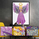 Diamond Painting Rhinestone 5D Special Shaped DIY Mosaic Kit Purple Angel Newly