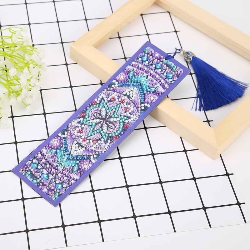 DIY Special Shaped Diamond Painting Creative Leather Tassel Bookmark Gift Newly