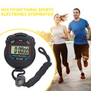 Handheld Digital Sports Counter Chronograph Timer Waterproof Alarm Stopwatch