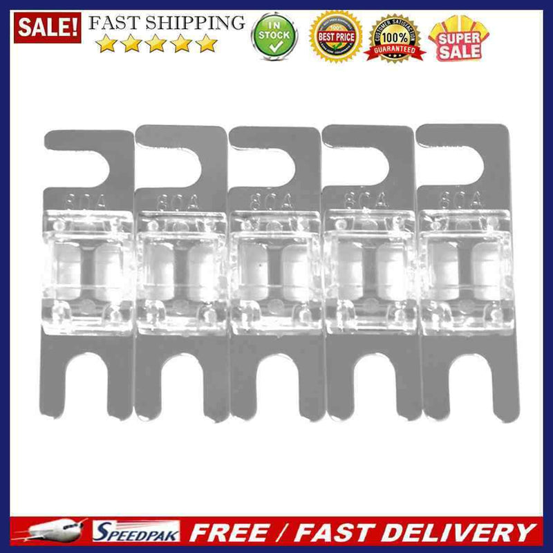 5pcs Nickel Plated Car Audio 32V AFS Mini ANL Fuses Auto Stud Fuses (80A)