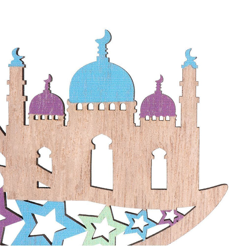 Wooden Kareem Eid Hanging Pendant DIY Craft Home Decorations Mubarak Ornament