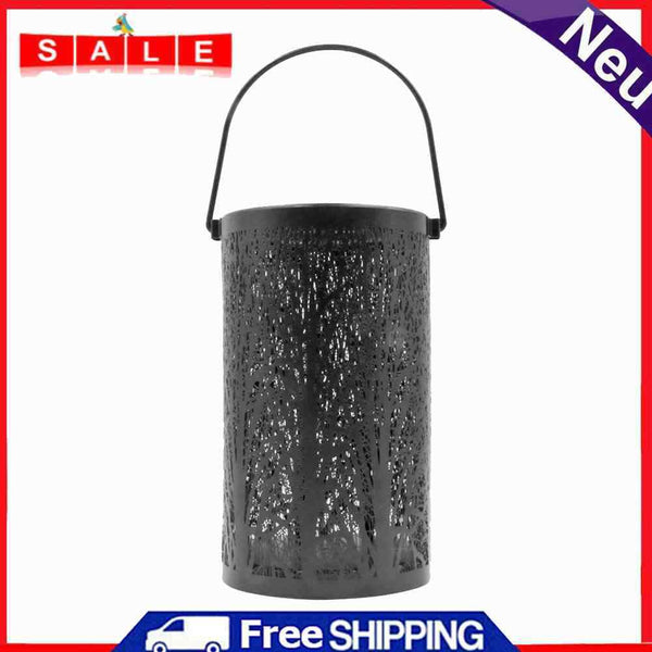 Hollow Maple Leaf Solar LED Lantern Light Path Lawn Patio Hanging Decor Lamp