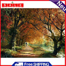 Painting By Numbers DIY River Tree Hand Painted Canvas Oil Art Picture Craft Kit
