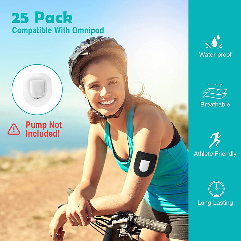 10 Pack Cgm Adhesive Patch Skin-friendly Sensor Covers Patch for Insulat Omnipod