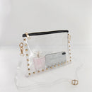 Korean PVC Waterproof Clear Handbag Women Small Zipper Travel Messenger Bag