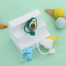 Cup Accessories Drinking Dust Cap Cartoon Plugs Cover Silicone Straw Plug