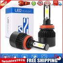 1 Pair H11 Car LED Headlight Kit 6500K 8000LM Hi-Low Beam Headlamp Bulbs