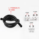 Car Baffled Oil Catch Can Tank with Filter Hose Cleaner Reservoir (Black) Newly