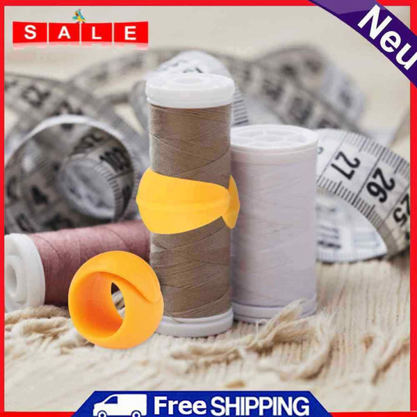 2pcs Thread Stopper Silicone Cross Stitch Clip 2cm Coil Holder (Orange)