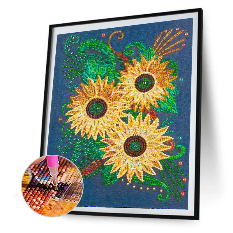 Mosaic Special Shaped DIY 5D Flowers Diamond Painting Drawing Kit for Wall Decor