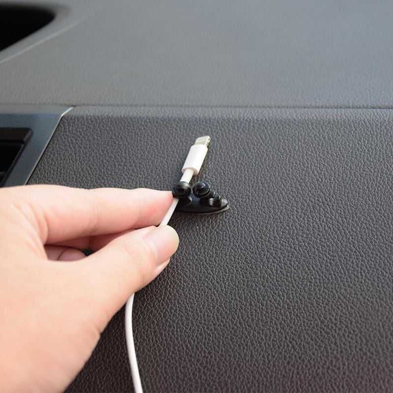 8x Car Cable Holder Self Adhesive Cable Clamp Cable Clip Cable Organizer Set