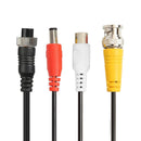 M12 4Pin Aviation Head Female to BNC/RCA/DC CCTV Camera AV Adapter Cable