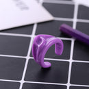 Hand-painted Irregular Jelly Open Rings Ladies Adjustable Oil Geometric Rings