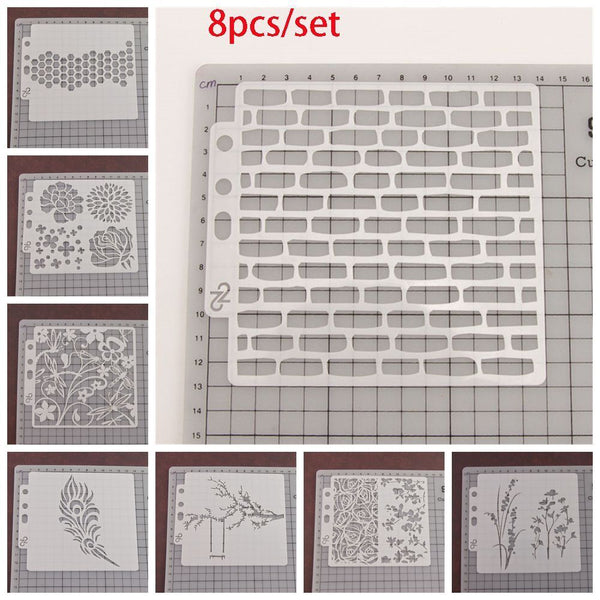 Decorative DIY Craft Flower Scrapbooking Painting template Layering Stencils