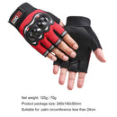 Anti-Skid MTB Bicycle Motorcycle Bike Protective Gloves (Red Half Finger) Newly