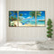 3pcs Summer Beach Oil Paint By Numbers Kits DIY Handpainted Home Decoration Gift