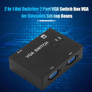 2 In 1 Out Switcher Converter 2 Ways Video Splitter 2 Port VGA Switch Box