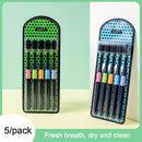 Pack Bamboo Charcoal Oral Cleaning Soft Bristle Toothbrush Gum Care Toothbrush