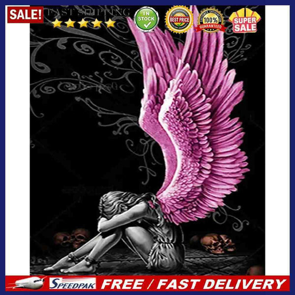Angel with Pink Wings 40X50cm Oil Paint By Numbers Picture DIY Painting Cra