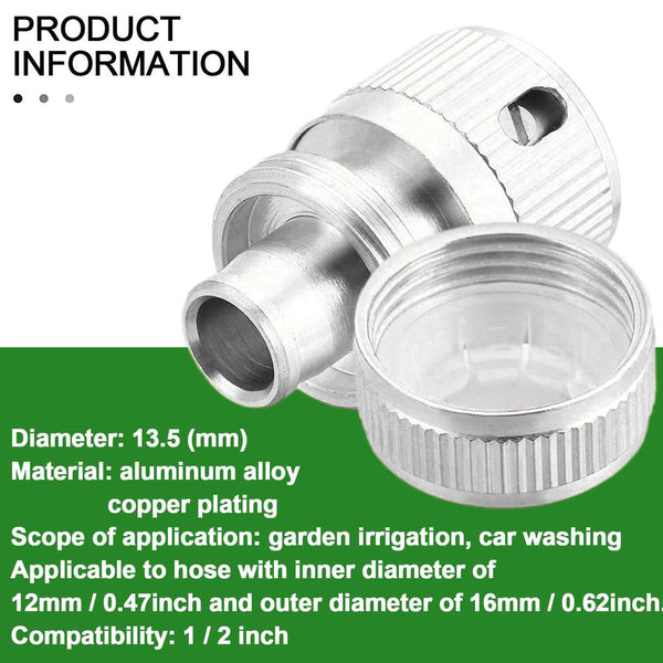 1/2" Garden Hose Quick Connect Water Hose Fit Brass Female-Male Connector T3I9