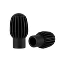 4pcs Silicone Drum Stick Practice Tip Head Drumstick Mute Damper (Black)