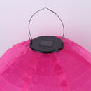 Solar Nylon Lantern Lamp Waterproof Hanging Light Festival Decor (Rose) Newly