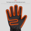 Waterproof Electric Heated Gloves Touch Screen Winter Windproof Thermal Gloves