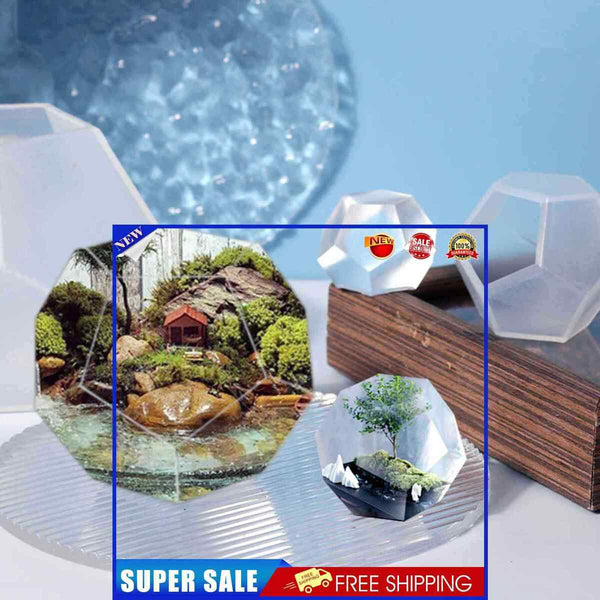 DIY Pentagon Silicone Molds Set - Easily Unmolding Home Decors for Living Room