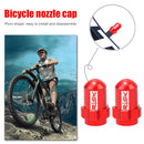 2pcs RISK MTB Bike Tire Valve Cap Inner Tube Valve Dust Cover (Red AV18)